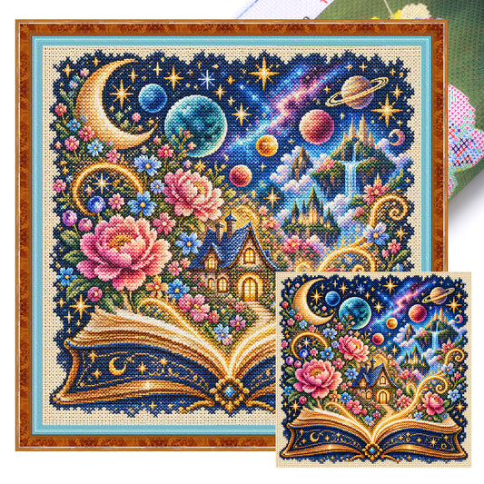 Sternenreich - Vollständiges 11CT gestempeltes Kreuzstich-Set 45x45CM - Huacan