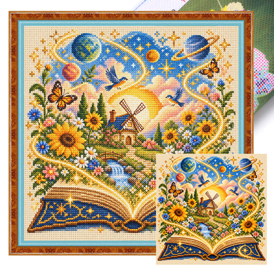 Sunny Farm - Vollständiges 11CT gestanztes Kreuzstichbild 45x45CM - Huacan