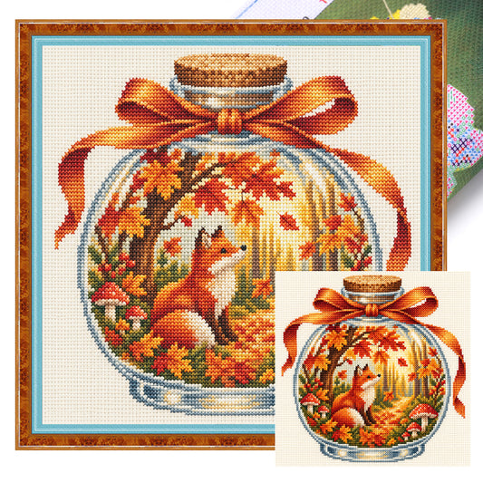Herbst - Vollständiges 14CT gestanztes Kreuzstichbild 30x30CM - Huacan