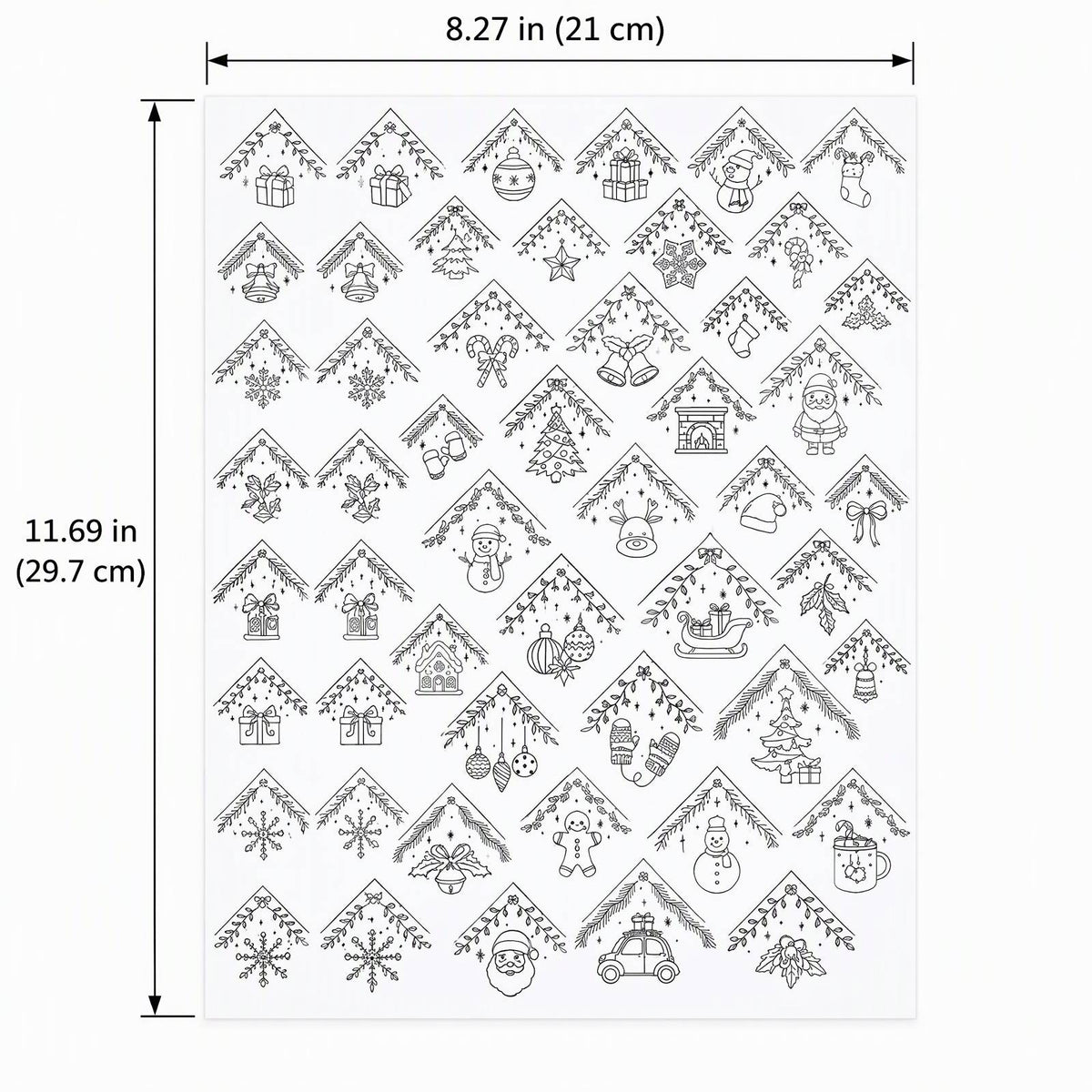 Embroidery Transfer Pattern Sheets Comers Christmas 12Pcs
