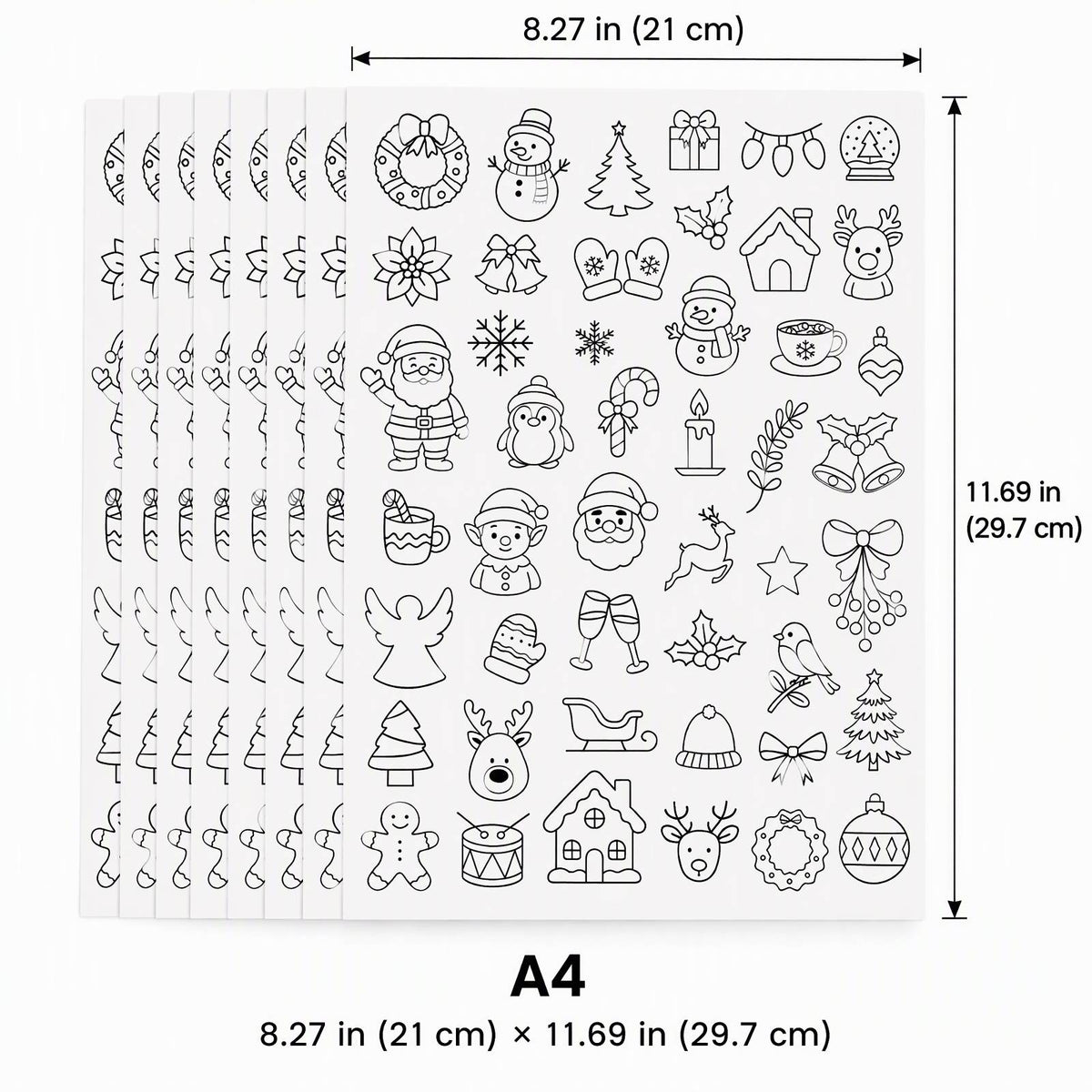 Embroidery Transfer Patterns Cute Christmas 12 Sheets Water Soluble