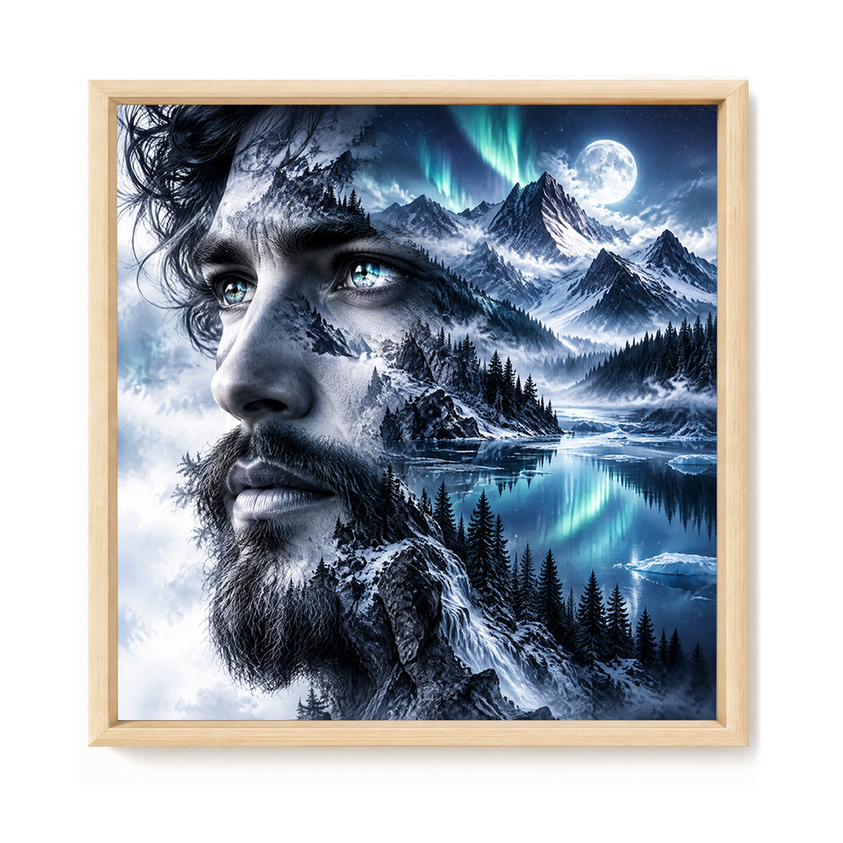 Aurora Spirit - Vollständiges 11CT gestempeltes Kreuzstich-Set 45x45CM - Huacan