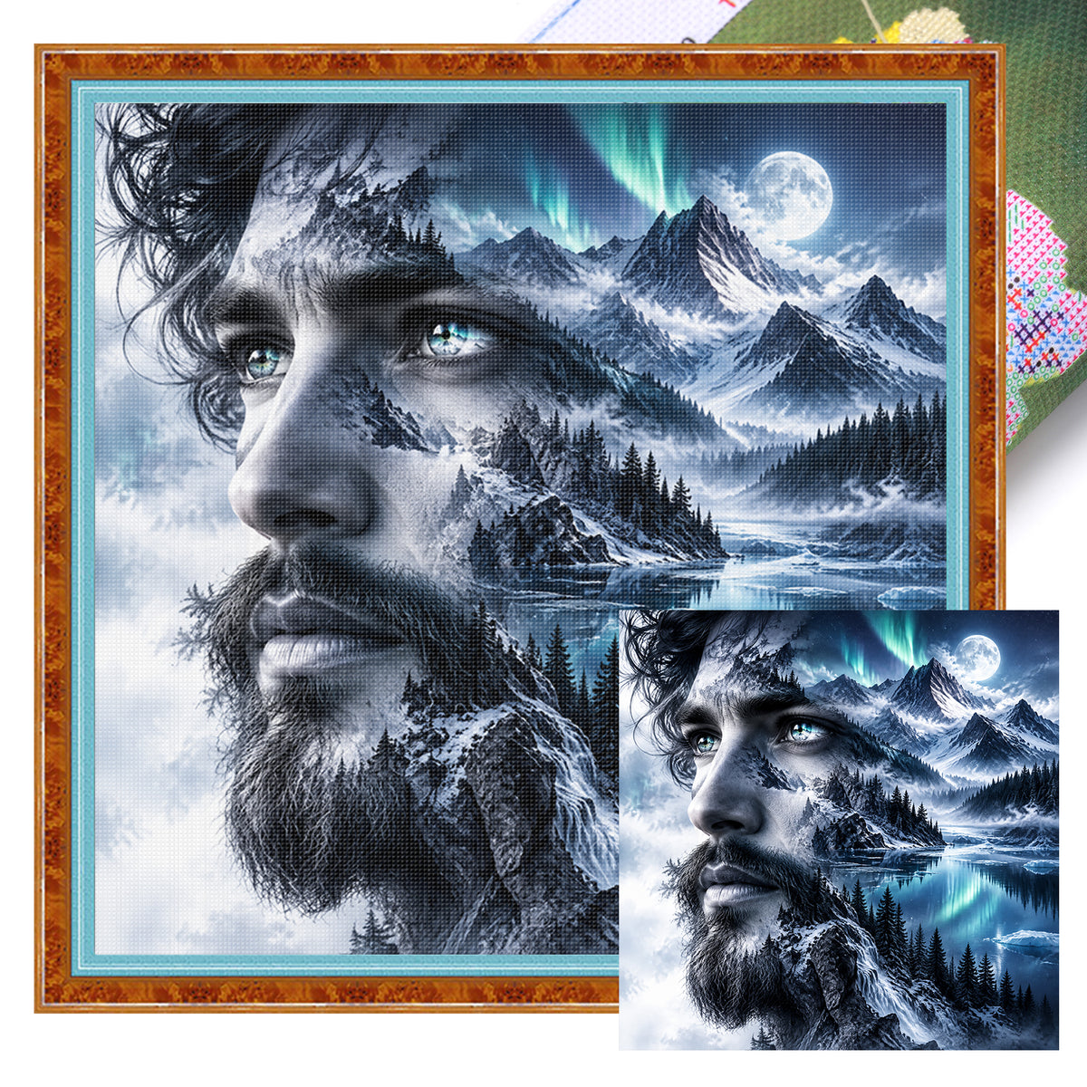 Aurora Spirit - Vollständiges 11CT gestempeltes Kreuzstich-Set 45x45CM - Huacan