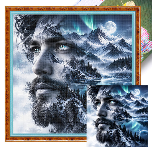 Aurora Spirit - Vollständiges 11CT gestempeltes Kreuzstich-Set 45x45CM - Huacan