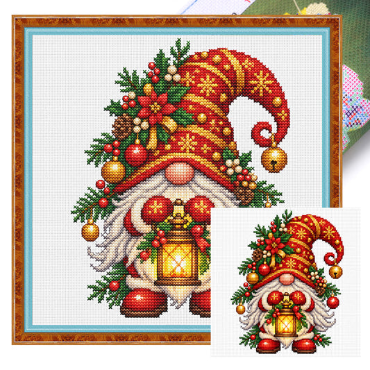 Laternen-Gnom – Vollständiges 11CT Stempel-Kreuzstich-Set 40X40CM – Yishu