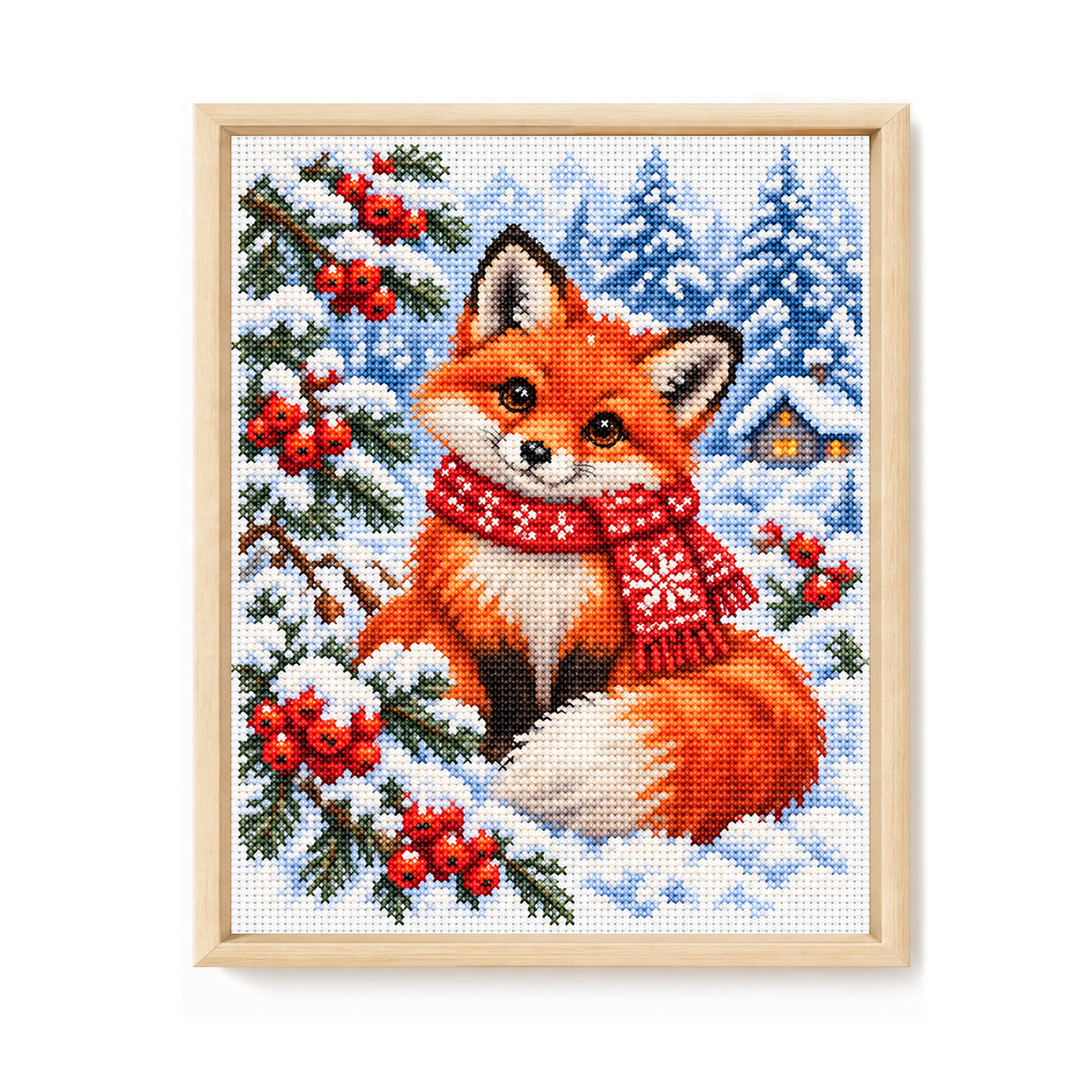 Winter - Vollständiges 11CT Stempel-Kreuzstich-Set 40x50CM - Yishu
