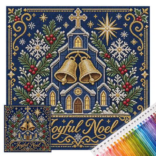 Weihnachtsglocken – Vollständiges 14CT gestempeltes Kreuzstich-Set 50x50CM – Huacan
