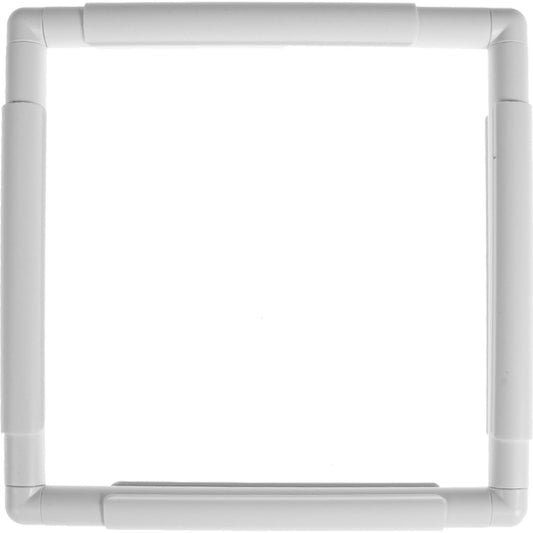 Cross Stitch Clip White Square Frame 27.9x27.9CM | Easy Assemble Sewing Holder for Embroidery Needlework