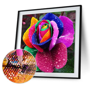 Rose 30*30CM(Canvas) Round Drill Diamond Painting