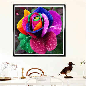 Rose 30*30CM(Canvas) Round Drill Diamond Painting