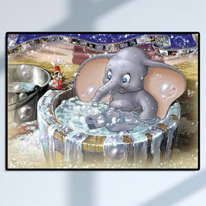 Elephant 25*20 CM(Canvas) Round Drill Diamond Painting