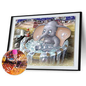 Elephant 25*20 CM(Canvas) Round Drill Diamond Painting