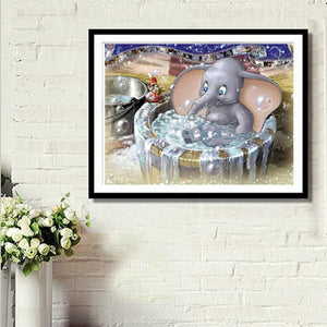 Elephant 25*20 CM(Canvas) Round Drill Diamond Painting