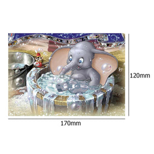 Elephant 25*20 CM(Canvas) Round Drill Diamond Painting