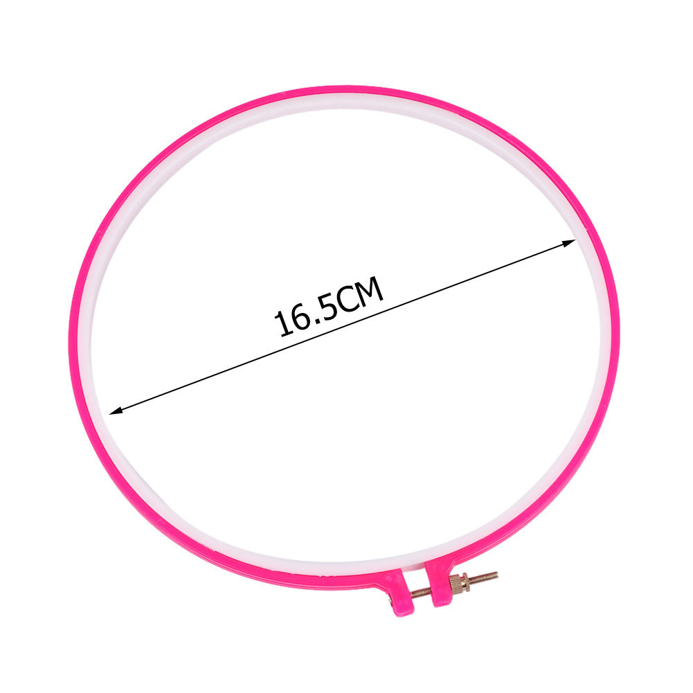 Round Frame DIY Embroidery Hoop Ring Cross Stitch Needlecraft Tools (16.5CM)