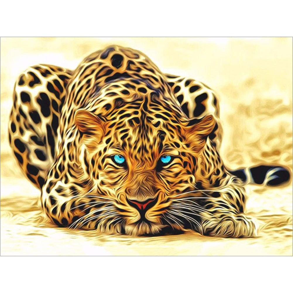 Leopard 20*25CM(Canvas) Round Drill Diamond Painting