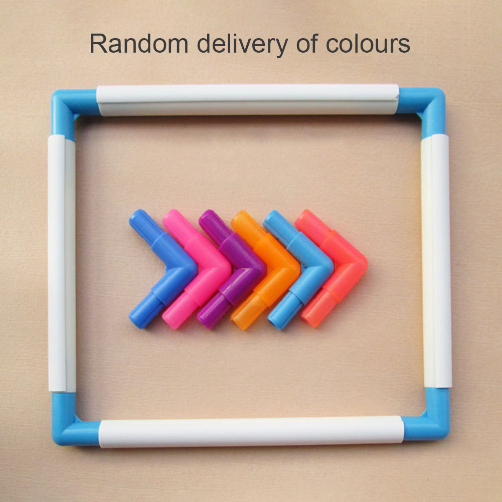 Plastic Embroidery Frame Hoop Square Shape DIY Needlework Craft Sewing Tool Clip Type Embroidery Hoop