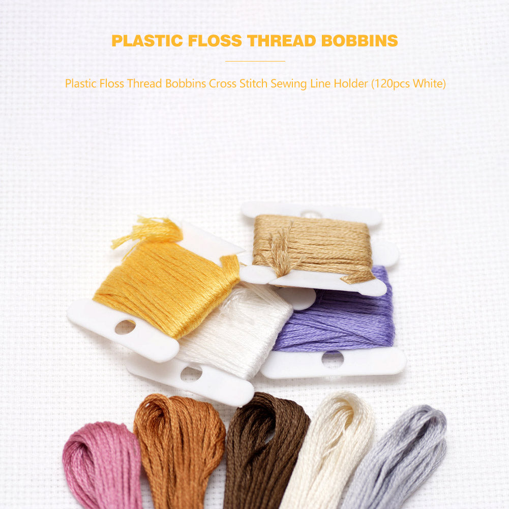 120PCS Embroidery Floss Craft Cross Stitch Thread Bobbin Storage Holder