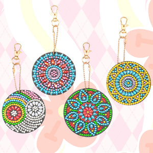 4pcs DIY Full Special-Shaped Diamond Painting Bag Pendant Keychains