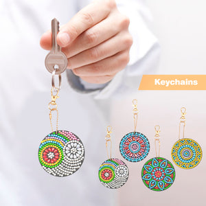 4pcs DIY Full Special-Shaped Diamond Painting Bag Pendant Keychains