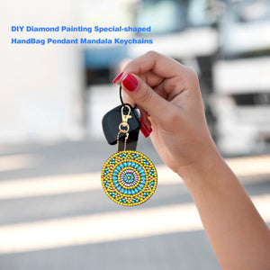 4pcs DIY Full Special-Shaped Diamond Painting Bag Pendant Keychains