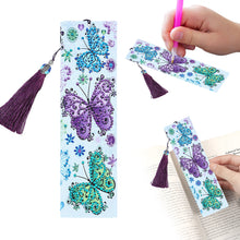 Load image into Gallery viewer, DIY Butterfly Special Shaped Diamond Painting PU Bookmark with Tassel
