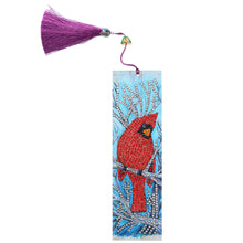 Load image into Gallery viewer, DIY Bird Special Shaped Diamond Painting PU Bookmark Tassel Book Marks
