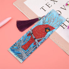 Load image into Gallery viewer, DIY Bird Special Shaped Diamond Painting PU Bookmark Tassel Book Marks
