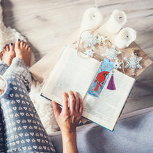 Load image into Gallery viewer, DIY Bird Special Shaped Diamond Painting PU Bookmark Tassel Book Marks
