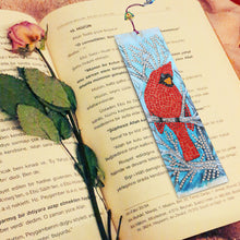 Load image into Gallery viewer, DIY Bird Special Shaped Diamond Painting PU Bookmark Tassel Book Marks
