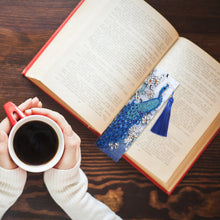 Load image into Gallery viewer, DIY Special Shape Diamond Painting PU Tassel Peacock Bookmark Art Crafts
