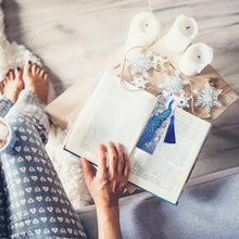 Load image into Gallery viewer, DIY Special Shape Diamond Painting PU Tassel Peacock Bookmark Art Crafts
