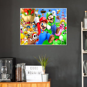 Super Mario 40*30CM(Canvas) Full Round Drill Diamond Painting