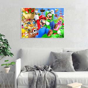 Super Mario 40*30CM(Canvas) Full Round Drill Diamond Painting