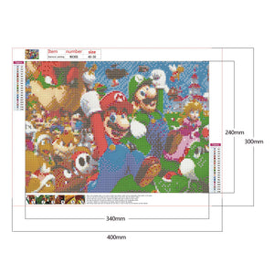 Super Mario 40*30CM(Canvas) Full Round Drill Diamond Painting