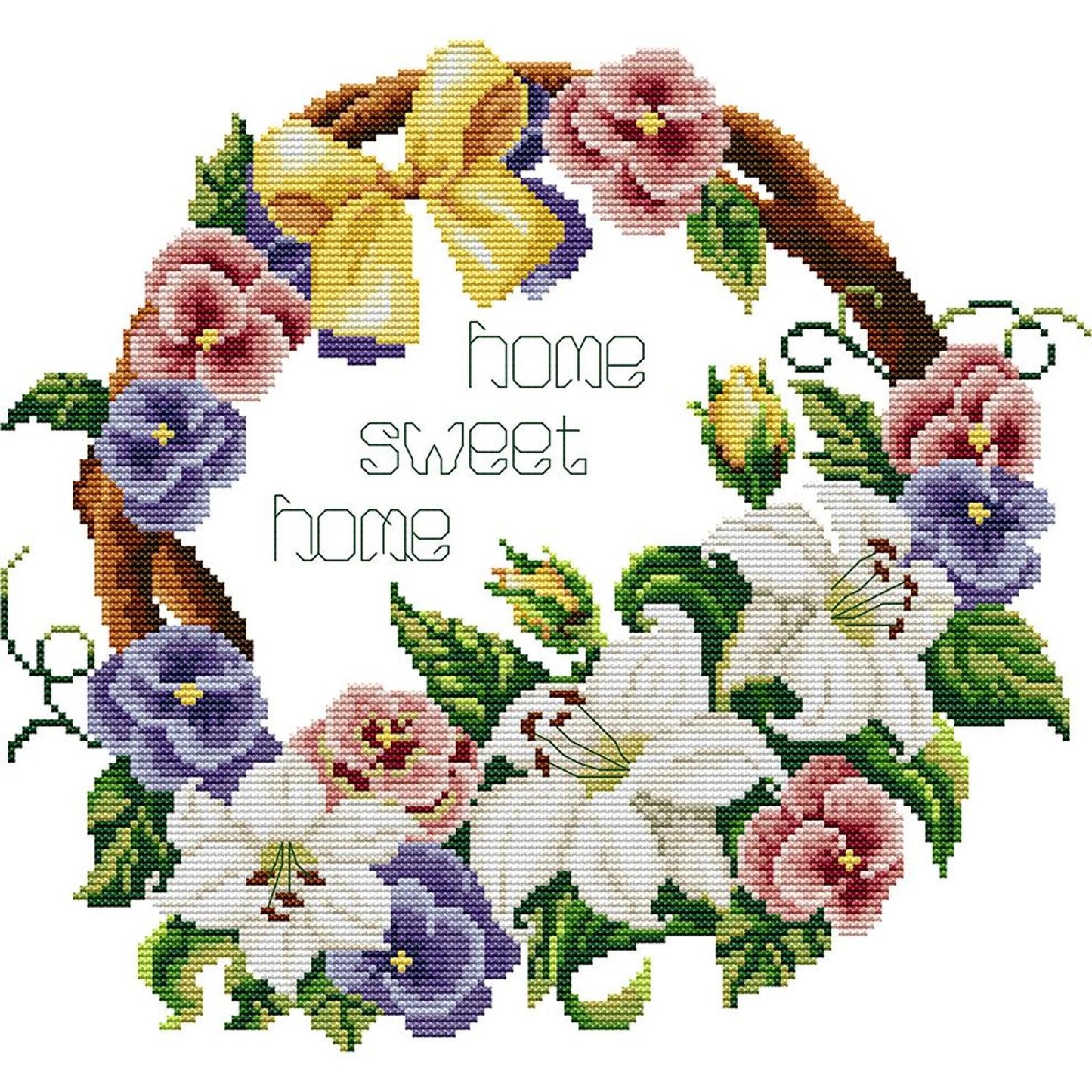 Sweet Home - 14CT Stamped Cross Stitch 35x33CM - Joy Sunday