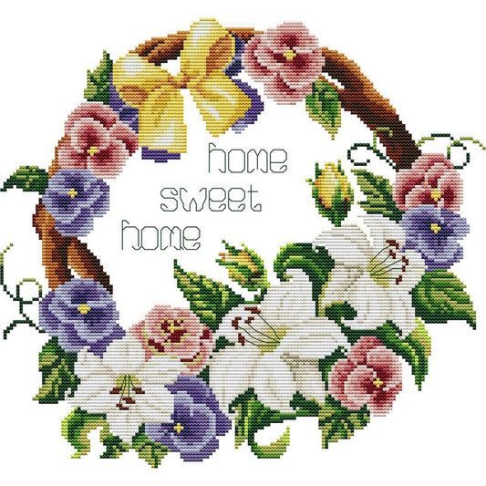 Sweet Home - 14CT Stamped Cross Stitch 35x33CM - Joy Sunday