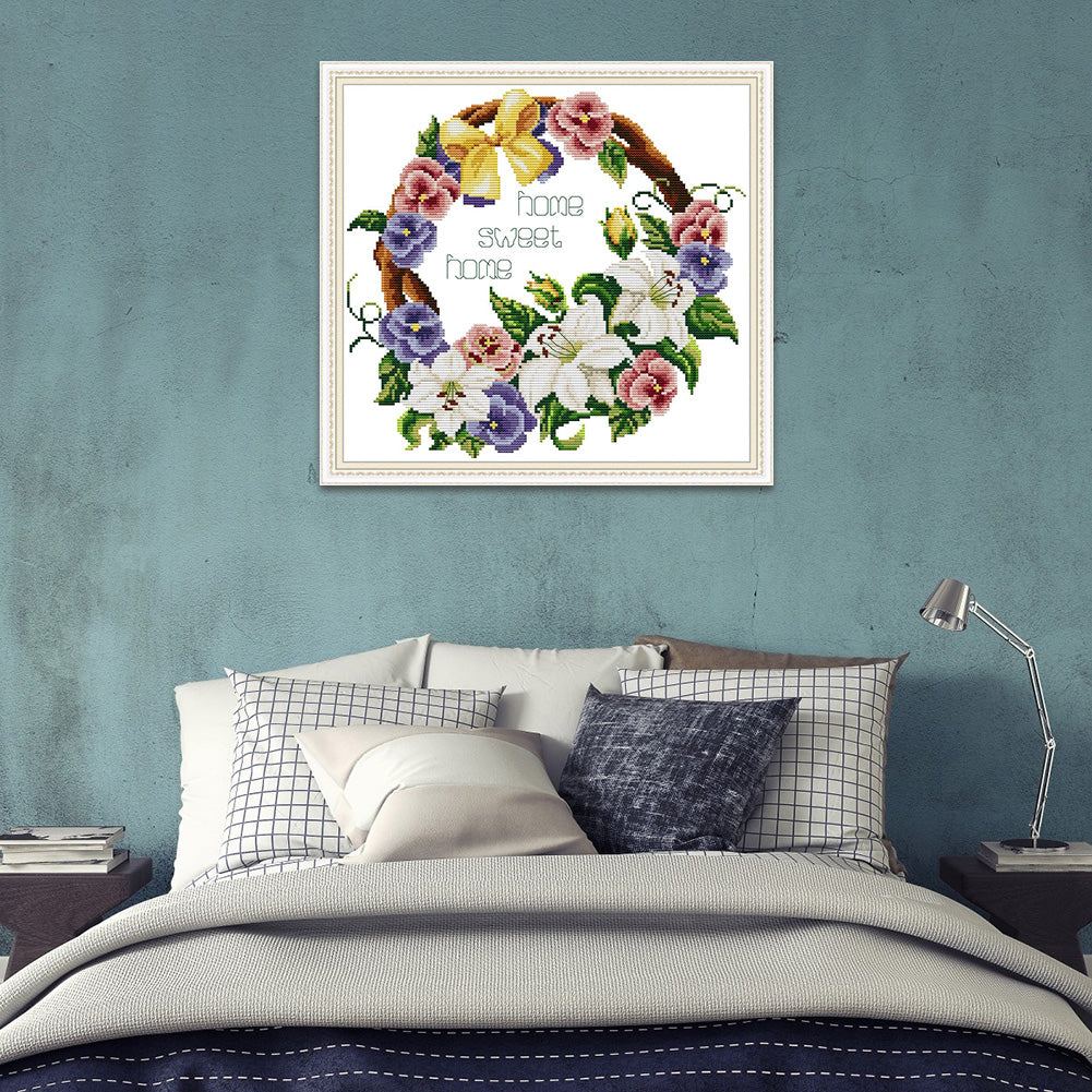 Sweet Home - 14CT Stamped Cross Stitch 35x33CM - Joy Sunday