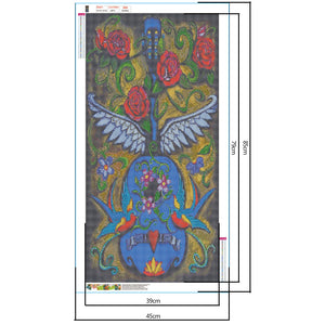Guitar 45*85CM(Canvas) Full Round Drill Diamond Painting