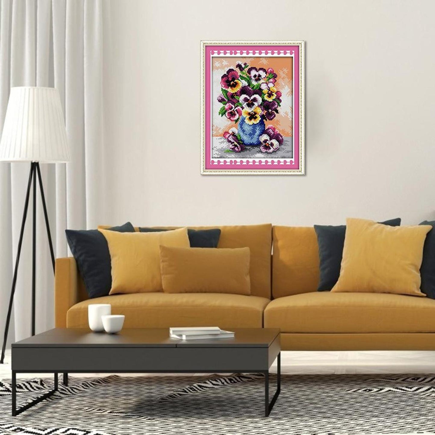 Orchid - 14CT Stamped Cross Stitch 29x22CM - Joy Sunday