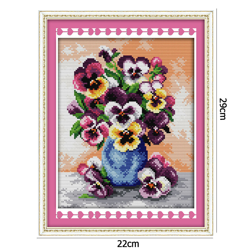 Orchid - 14CT Stamped Cross Stitch 29x22CM - Joy Sunday