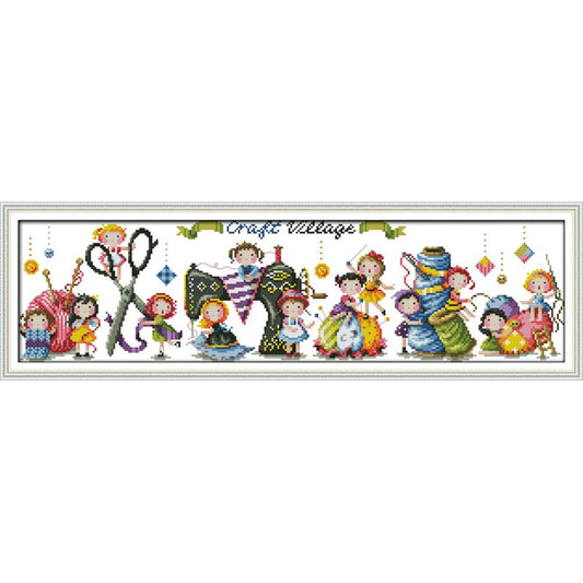 Craft Village - 14CT Stamped Cross Stitch 61x19CM - Joy Sunday