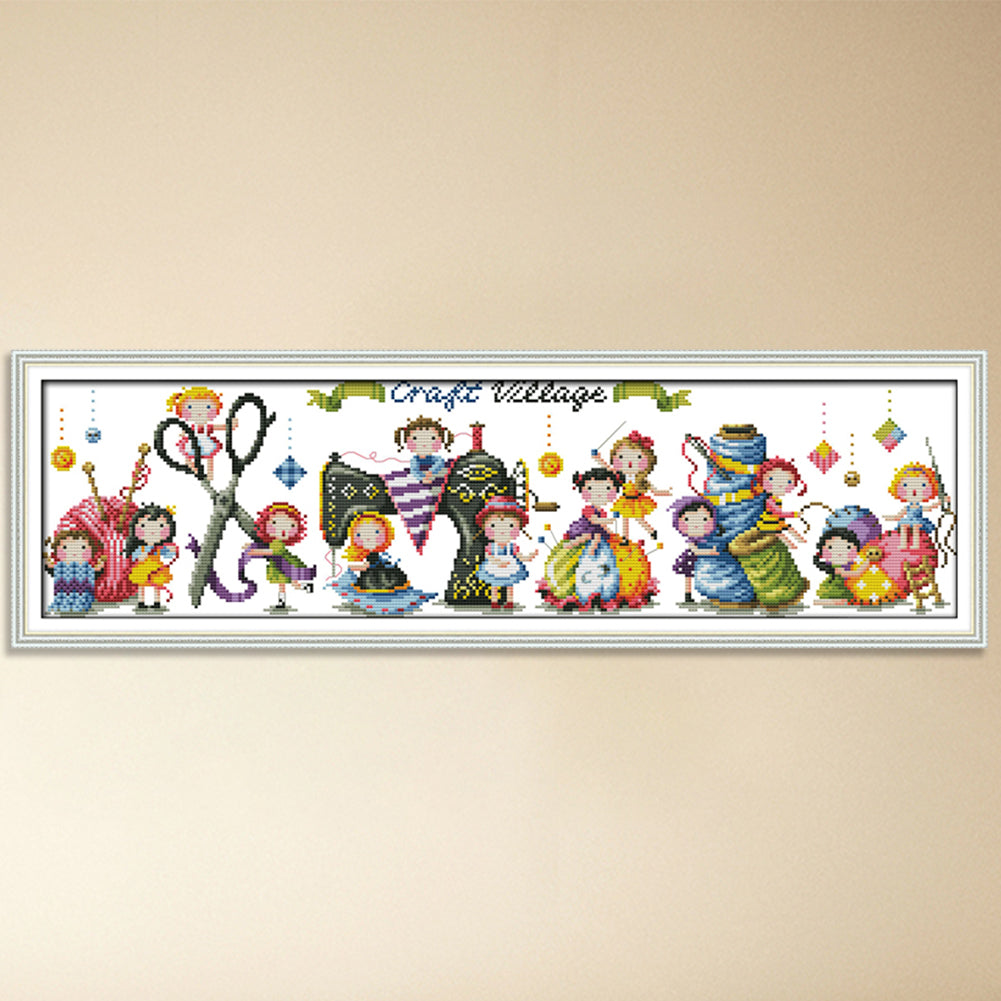 Craft Village - 14CT Stamped Cross Stitch 61x19CM - Joy Sunday
