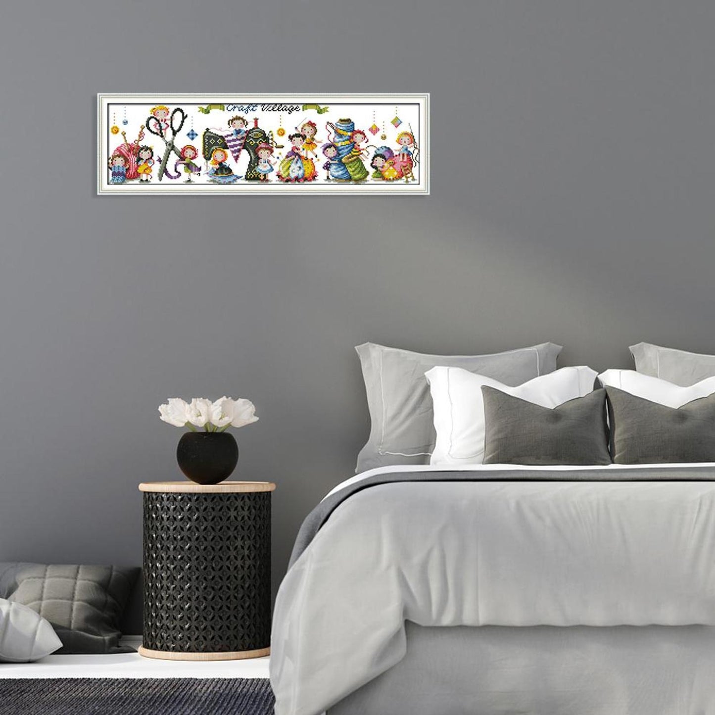 Craft Village - 14CT Stamped Cross Stitch 61x19CM - Joy Sunday