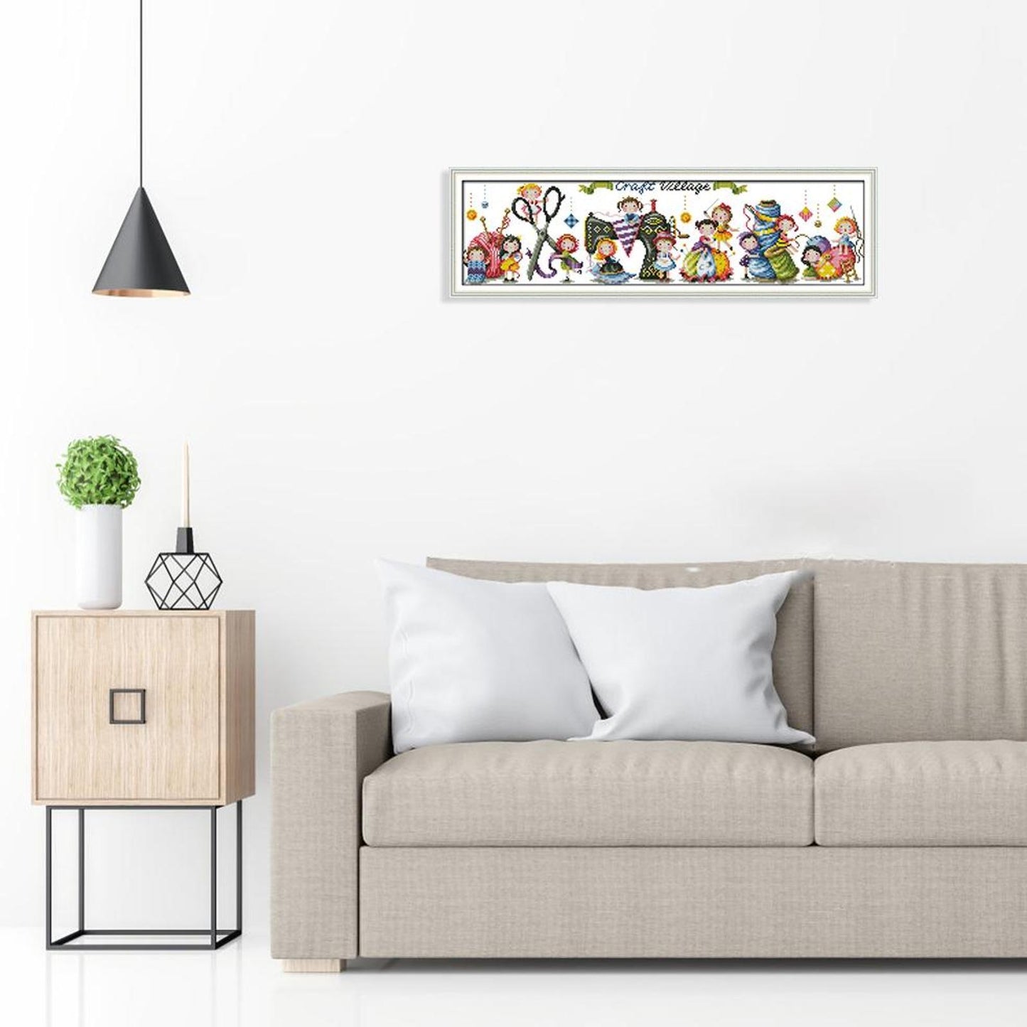 Craft Village - 14CT Stamped Cross Stitch 61x19CM - Joy Sunday