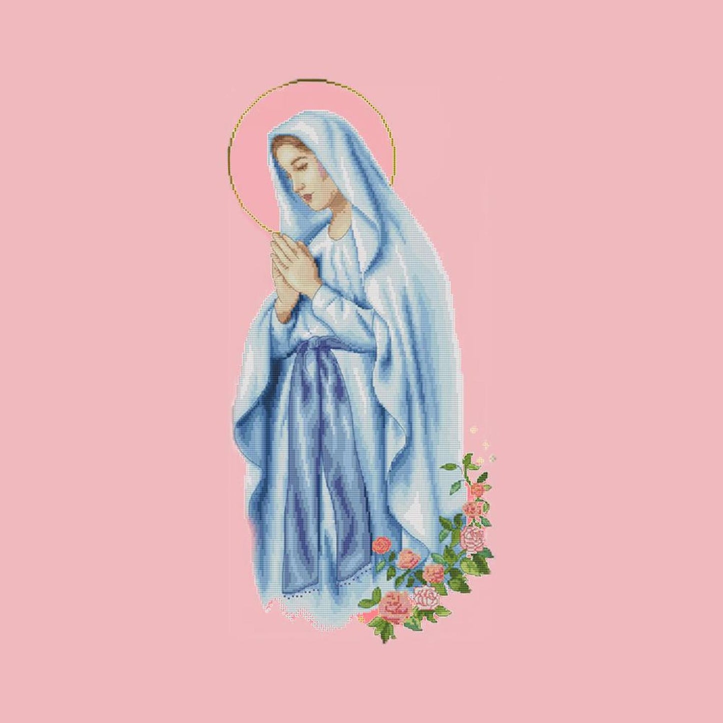 Virgin Mary - 14CT Stamped Cross Stitch 57x31CM - Joy Sunday