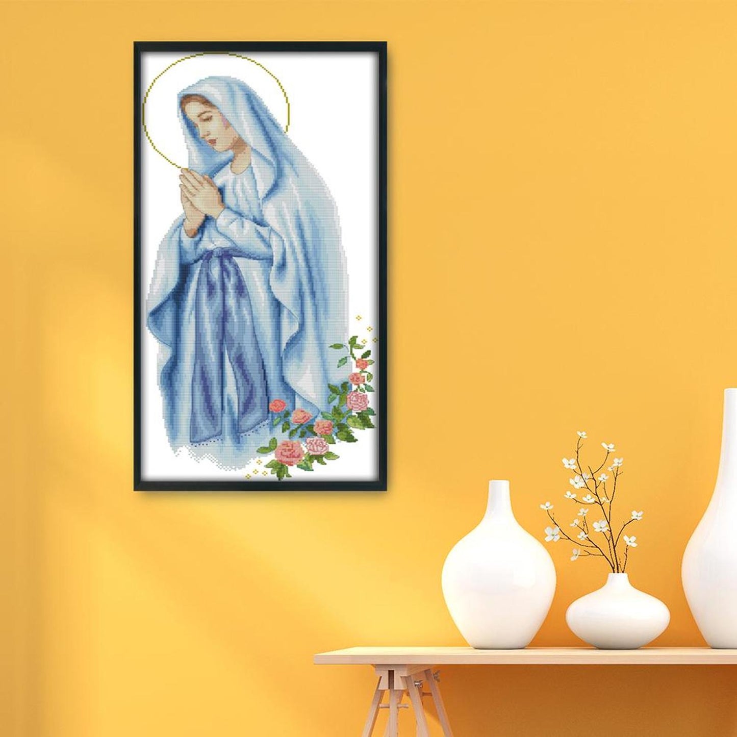 Virgin Mary - 14CT Stamped Cross Stitch 57x31CM - Joy Sunday