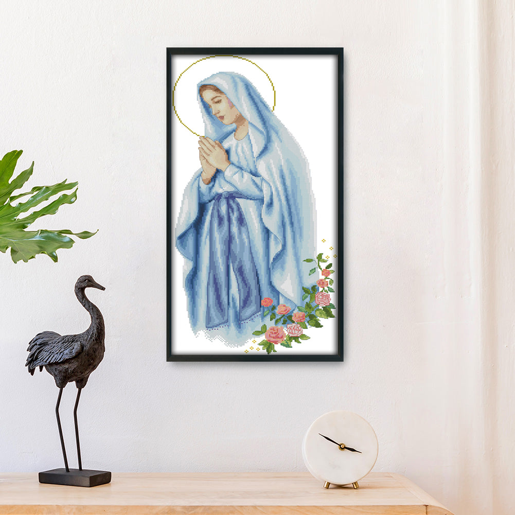 Virgin Mary - 14CT Stamped Cross Stitch 57x31CM - Joy Sunday