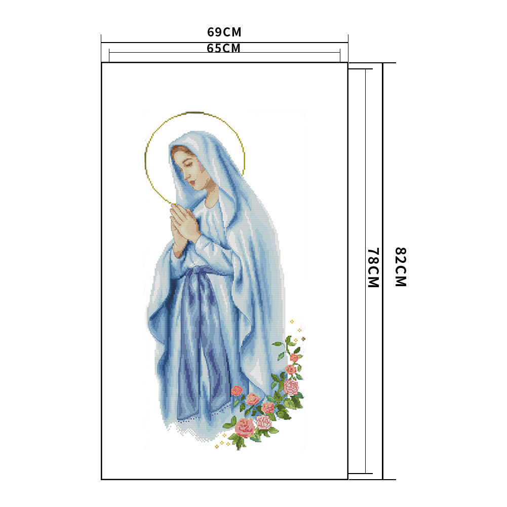 Virgin Mary - 14CT Stamped Cross Stitch 57x31CM - Joy Sunday