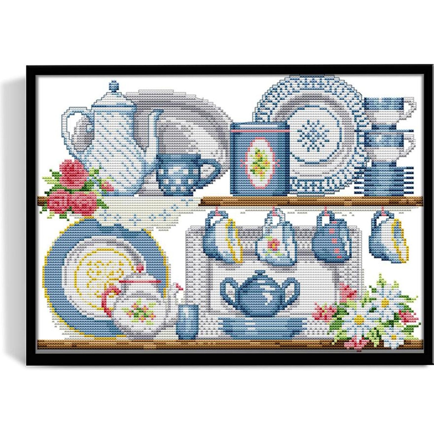 Porcelain - 14CT Stamped Cross Stitch 36x28CM - Joy Sunday